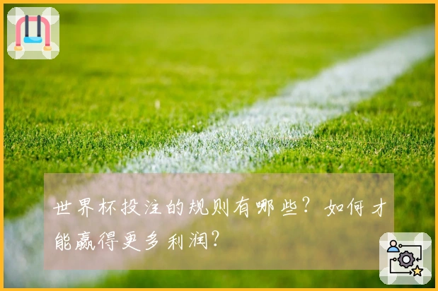 世界杯投注的规则有哪些？如何才能赢得更多利润？